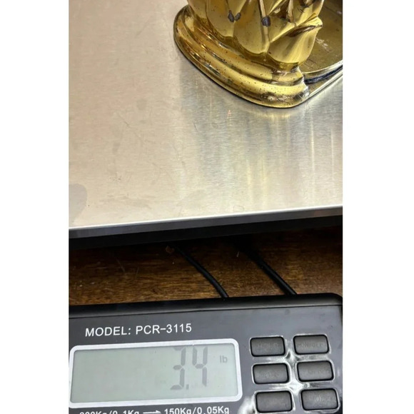 Vintage Solid Brass 2 Pineapple Shape Bookmarks Shelf Gold Size 7"x4" - Picture 5 of 10